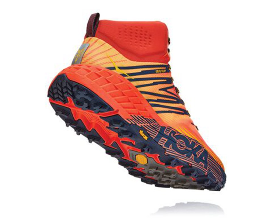 Hoka One One Trail Schoenen Heren - Speedgoat Mid Gore-Tex 2 - Rood - OQ2709543